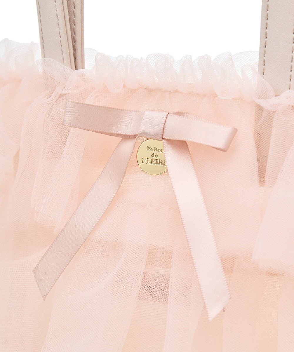 Maison de FLEUR コットンキャンディフリルトートバッグ 