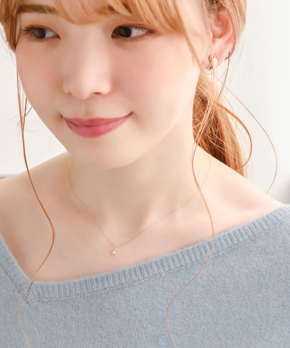 Phoebe 【K10】ジュエルラックネックレス　オパール/10月誕生石/天然石/全長:40cm 