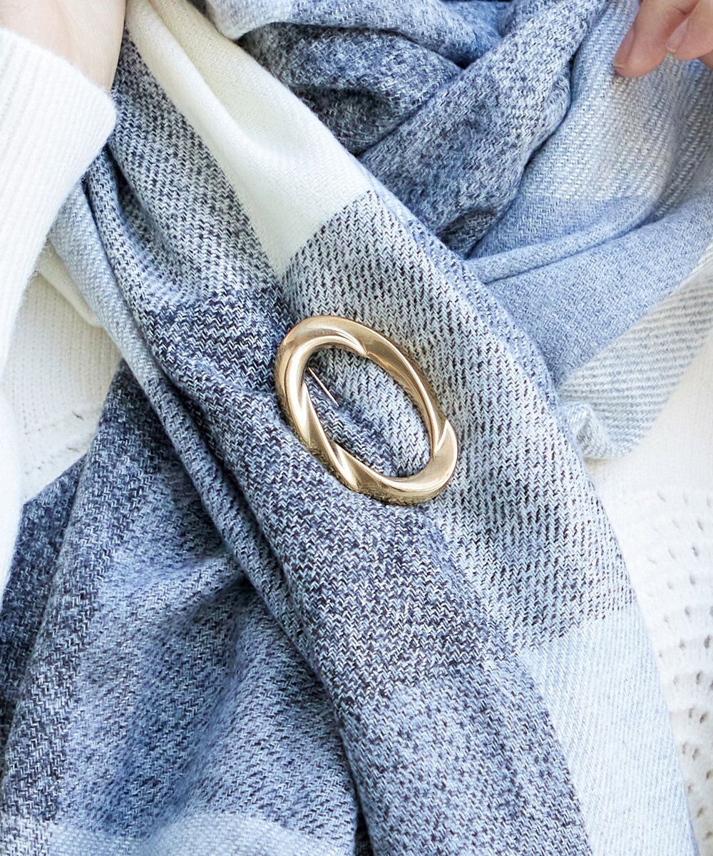 Tiaclasse マットメタルモチーフブローチ 