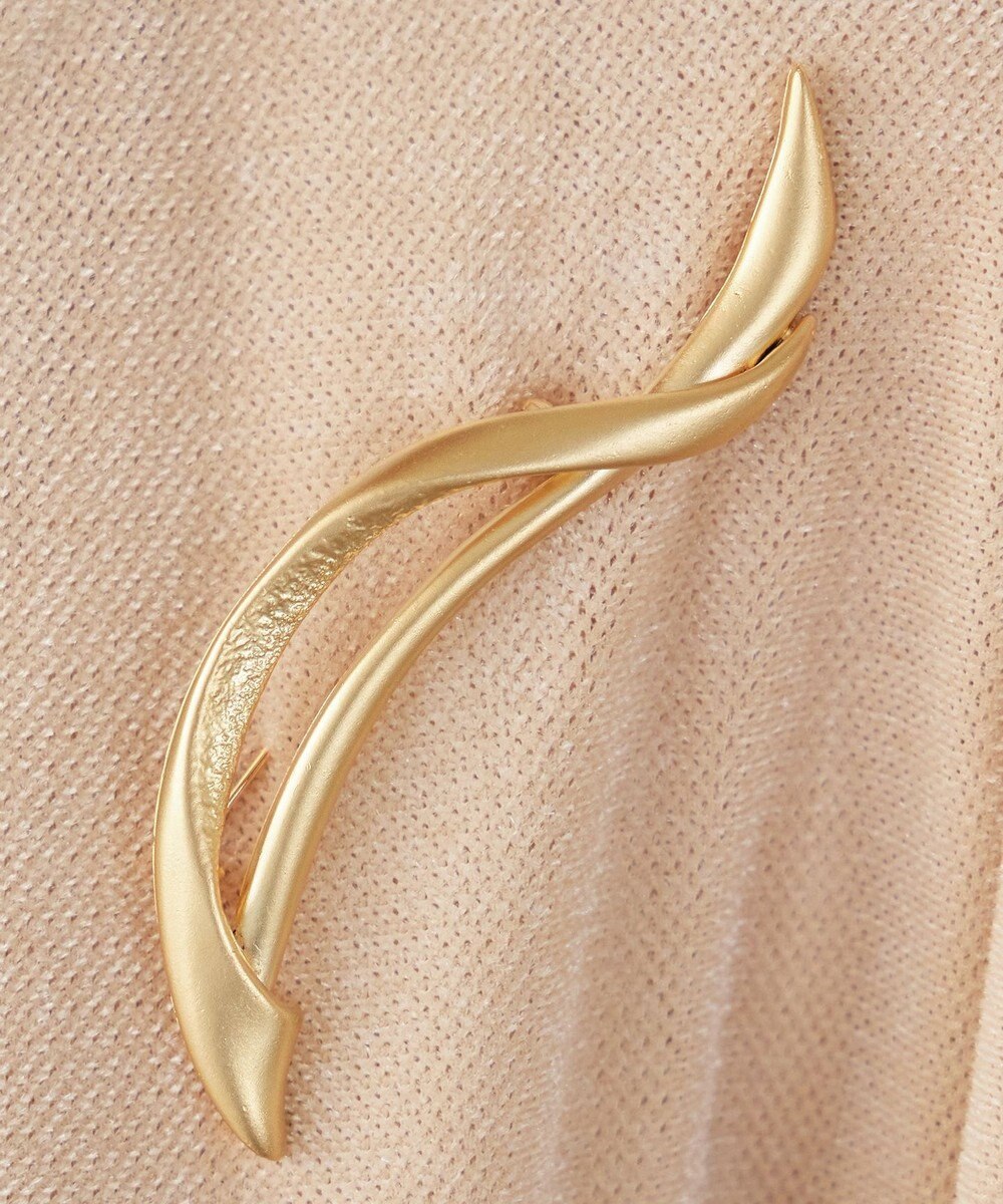 Tiaclasse マットメタルモチーフブローチ 