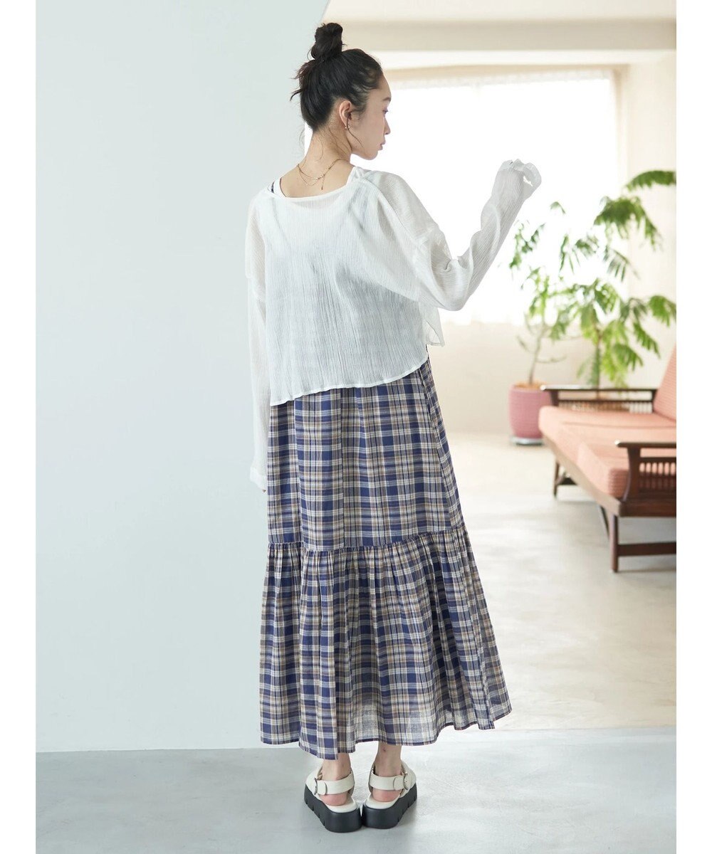 earth music&ecology マドラスチェックキャミワンピース 