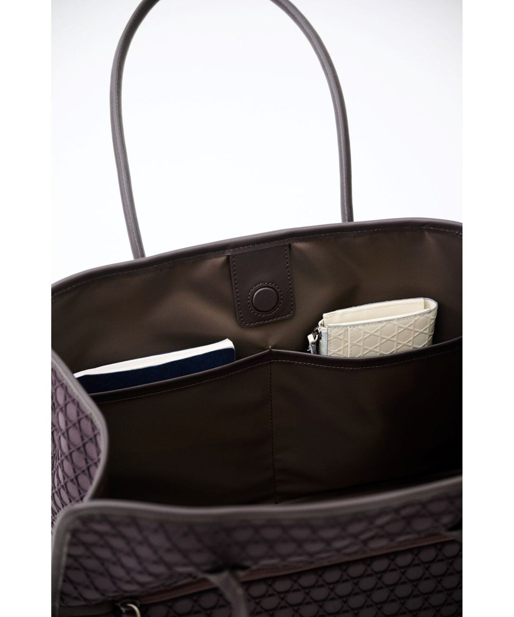 MIYABIYA 【撥水加工】篭目柄エンボスボンディングラウンドトート 