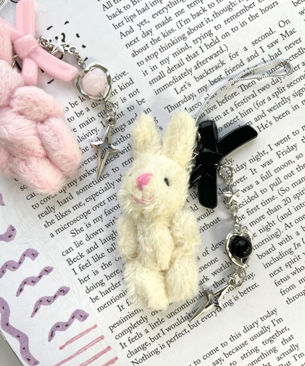 WEGO ミニうさぎビーズストラップキーホルダー 