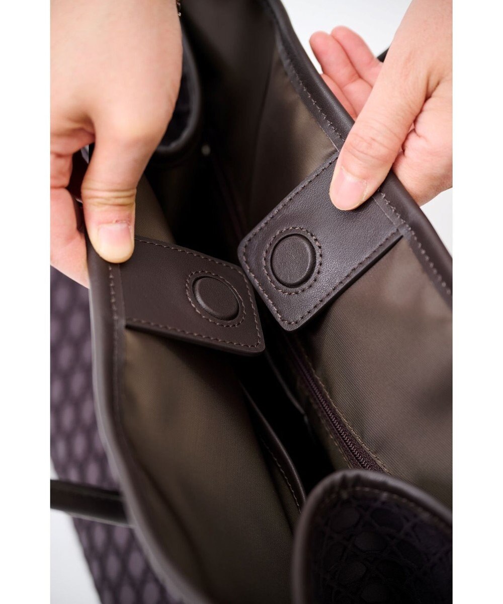 MIYABIYA 【撥水加工】篭目柄エンボスボンディングラウンドトート 