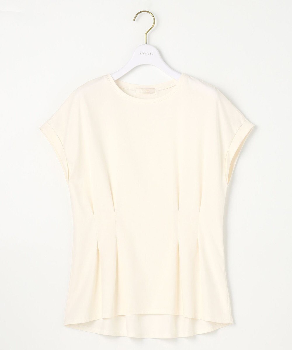 ANY SIS L 【UVケア・接触冷感】汗ジミ防止加工ペプラム カットソー 