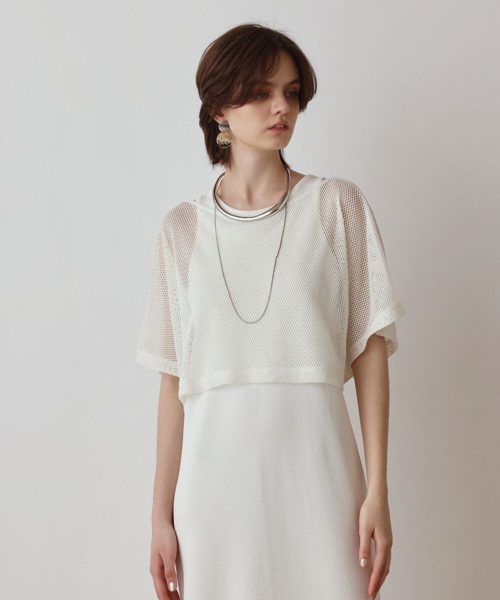 GRACE CONTINENTAL メッシュレイヤードワンピース 