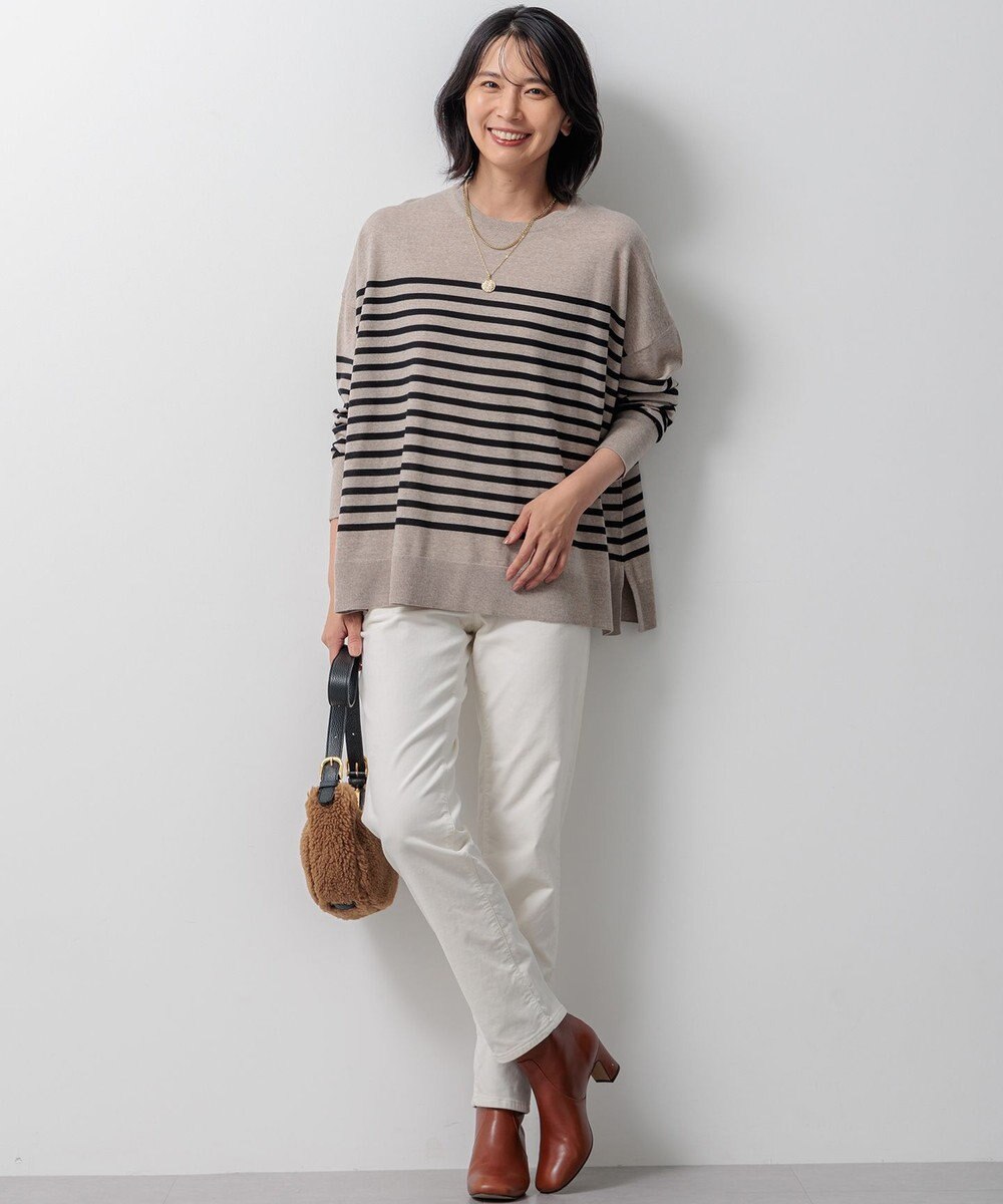 23区 【洗える】23区DENIM ベルベットストレッチ ボーイズ テーパードパンツ 