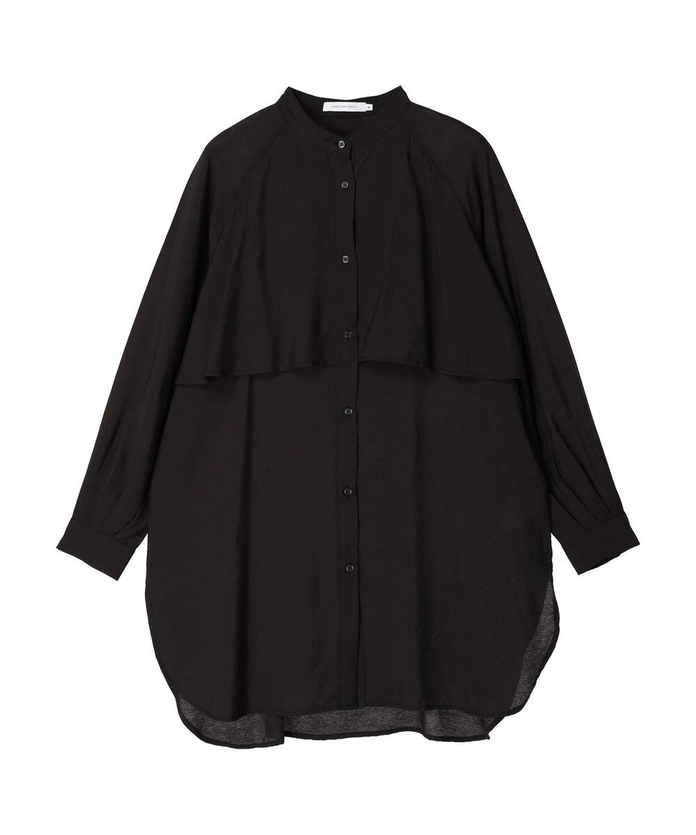 AMERICAN HOLIC バンドカラーフリルシャツチュニック 