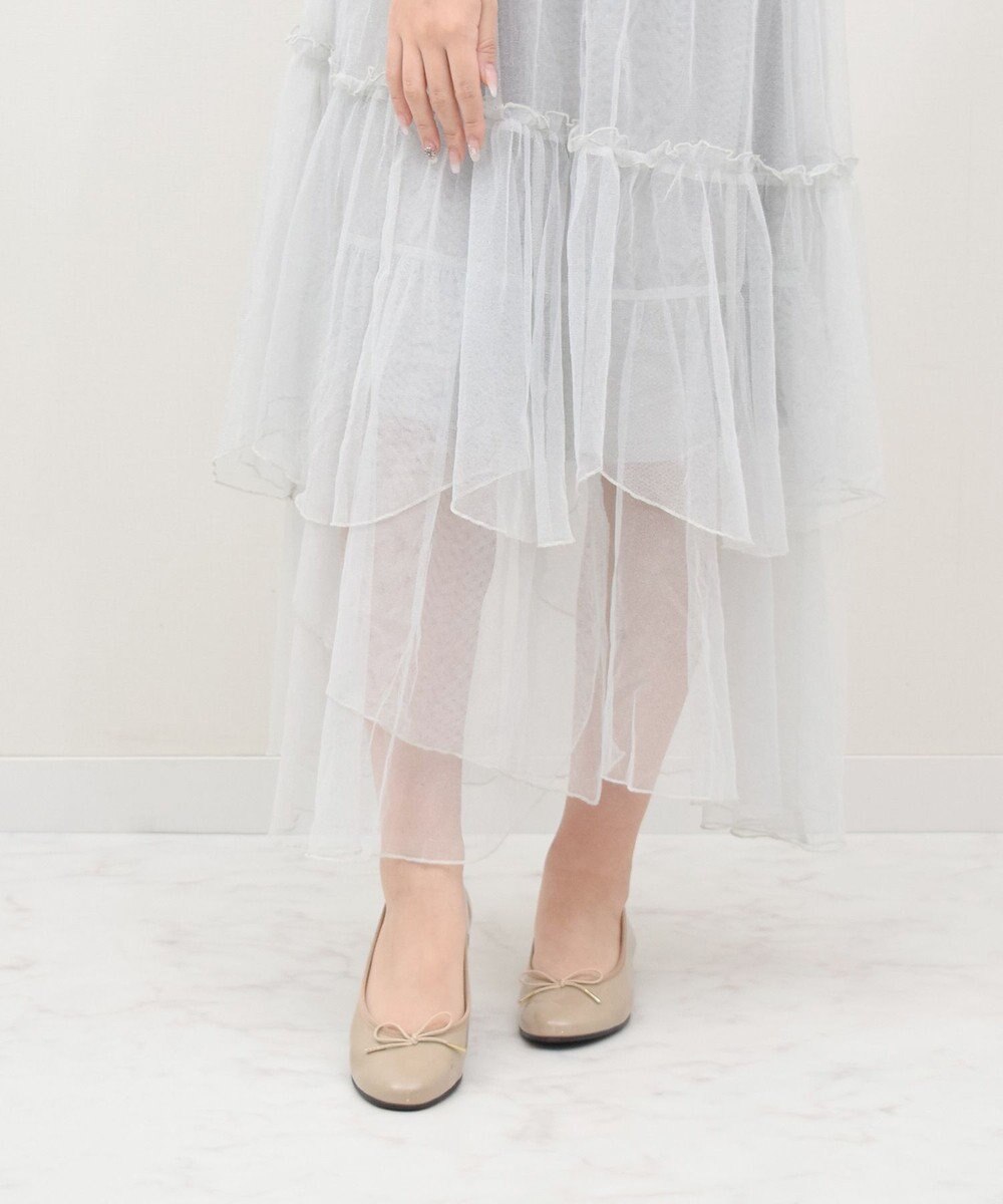 Bridget Birkin 【Bridget Birkin】ラウンドトゥリボンレインフラットパンプス 