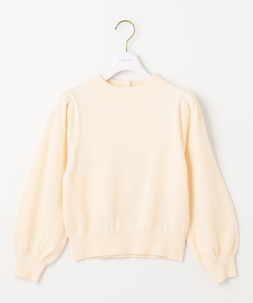 ANY SIS S 【低身長企画】バックパール調ポイント ニット 