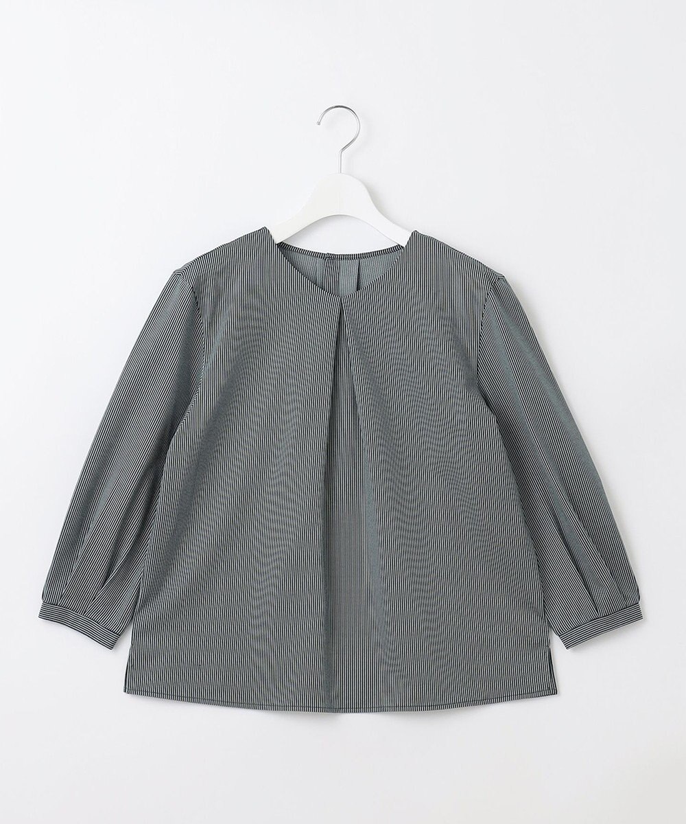 J.PRESS LADIES ストライプジャカード Vネック カットソー 