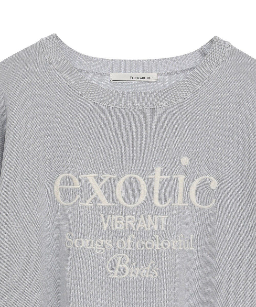 Green Parks ・ＥＬＥＮＣＡＲＥ　ＤＵＥ　ロゴ刺繍６分袖ニット 