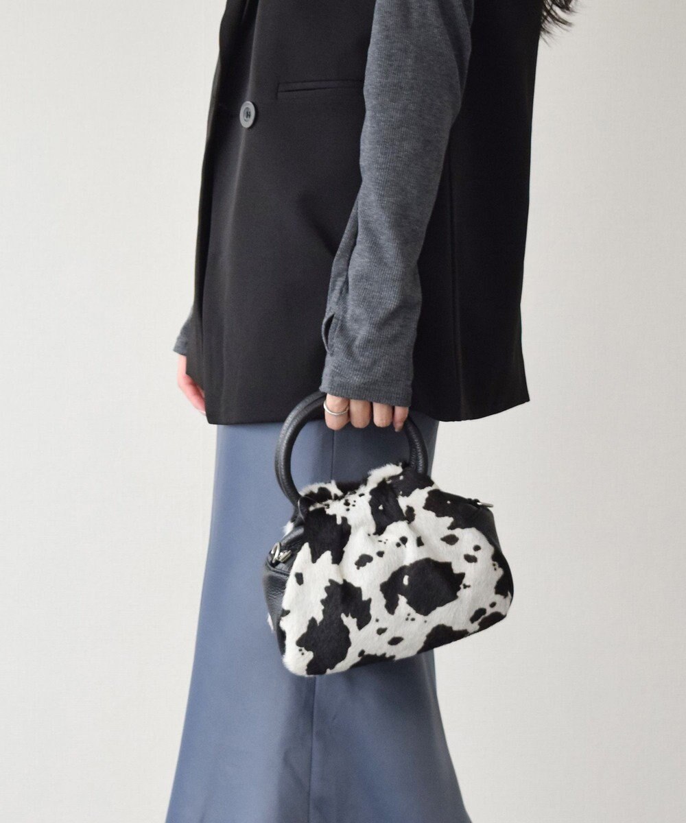 INTER-CHAUSSURES 【ANDREA CARDONE ITALI】異素材コンビハンドバッグ 