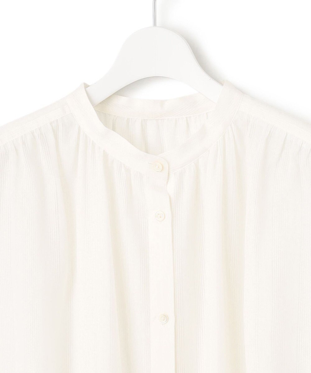 23区 S 【洗える】シアーストライプ ノースリーブ ブラウス 