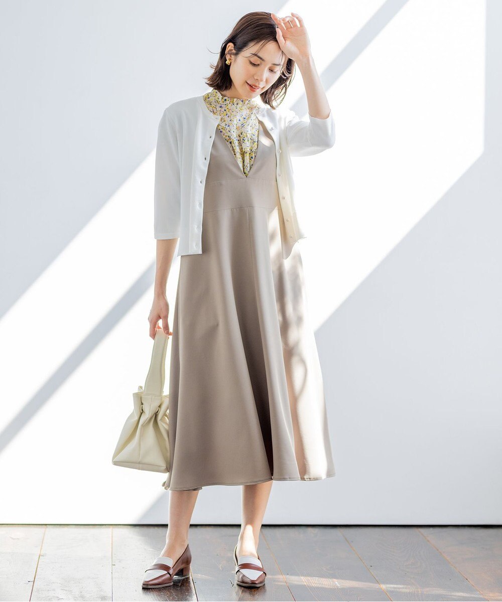 組曲 【WEB限定・シワになりにくい】ジェシーツイル ジャンパースカート 