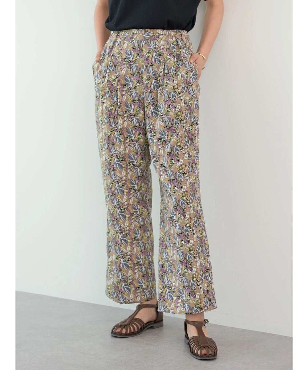 Green Parks ボタニカル柄イージーパンツ 