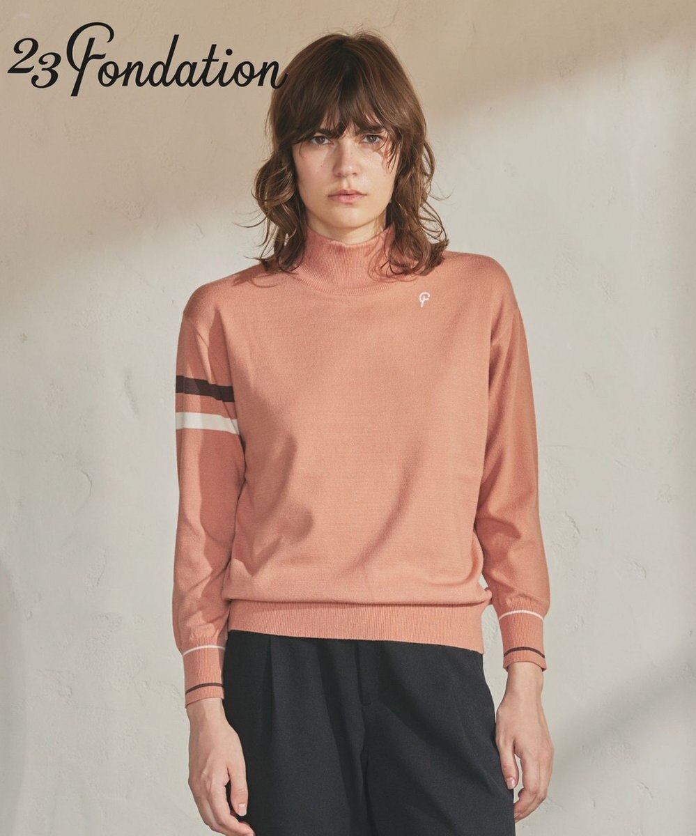 23区GOLF 【23Fondation/WOMEN】レーヨンストレッチ カラーニット 