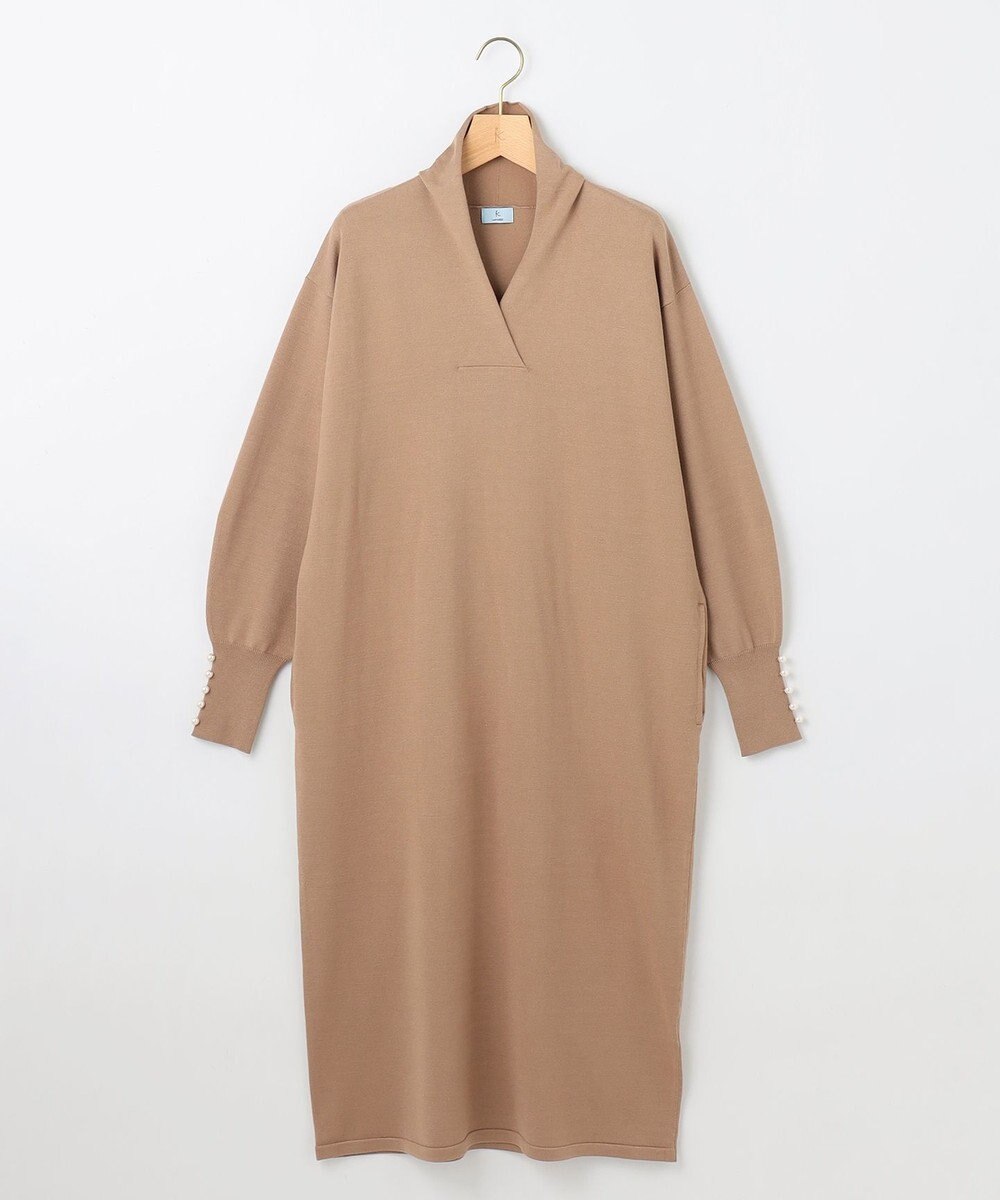 組曲 【WEB限定】Vネックニットワンピース 