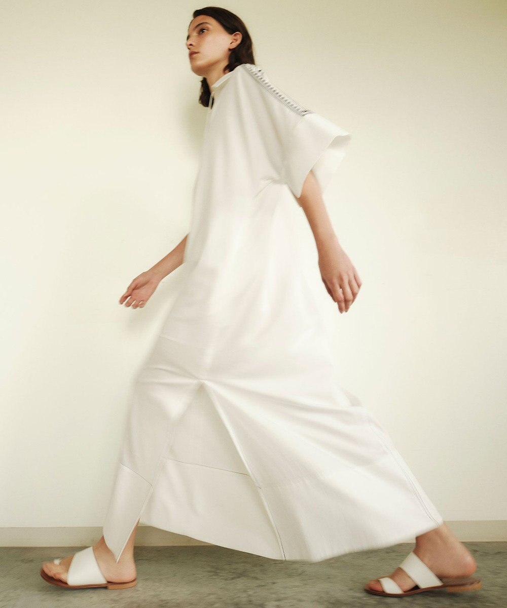 BEIGE， AXI / 刺繍ステッチ ドルマンロングドレス 