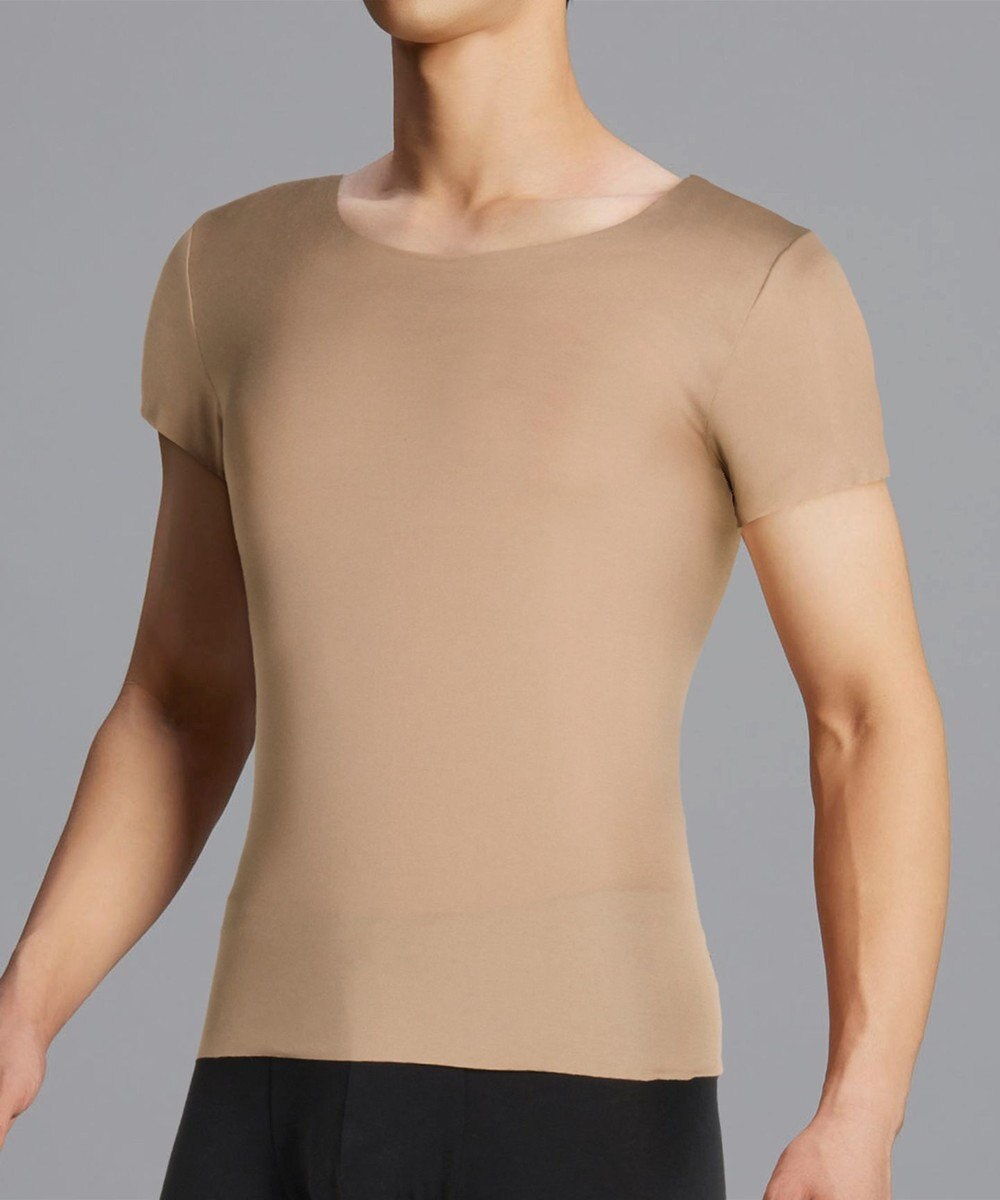 WACOAL MEN 【オーガニック綿混インナー】多機能を着る。綿の贅沢オーガニック フリーなカッティング（ネック・袖・裾）2分袖 GL5210 /ブロス バイ ワコールメン 