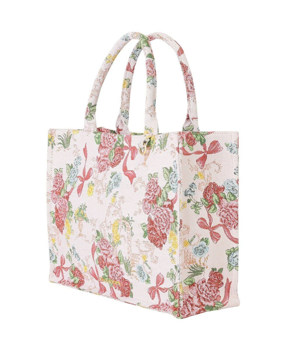 Maison de FLEUR フラワーガーデン柄ゴブランスクエアトートバッグ 
