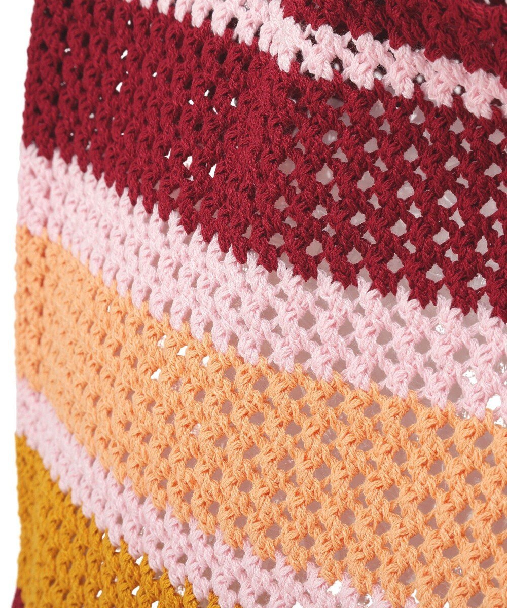 earth music&ecology マルチボーダーニットバッグ 