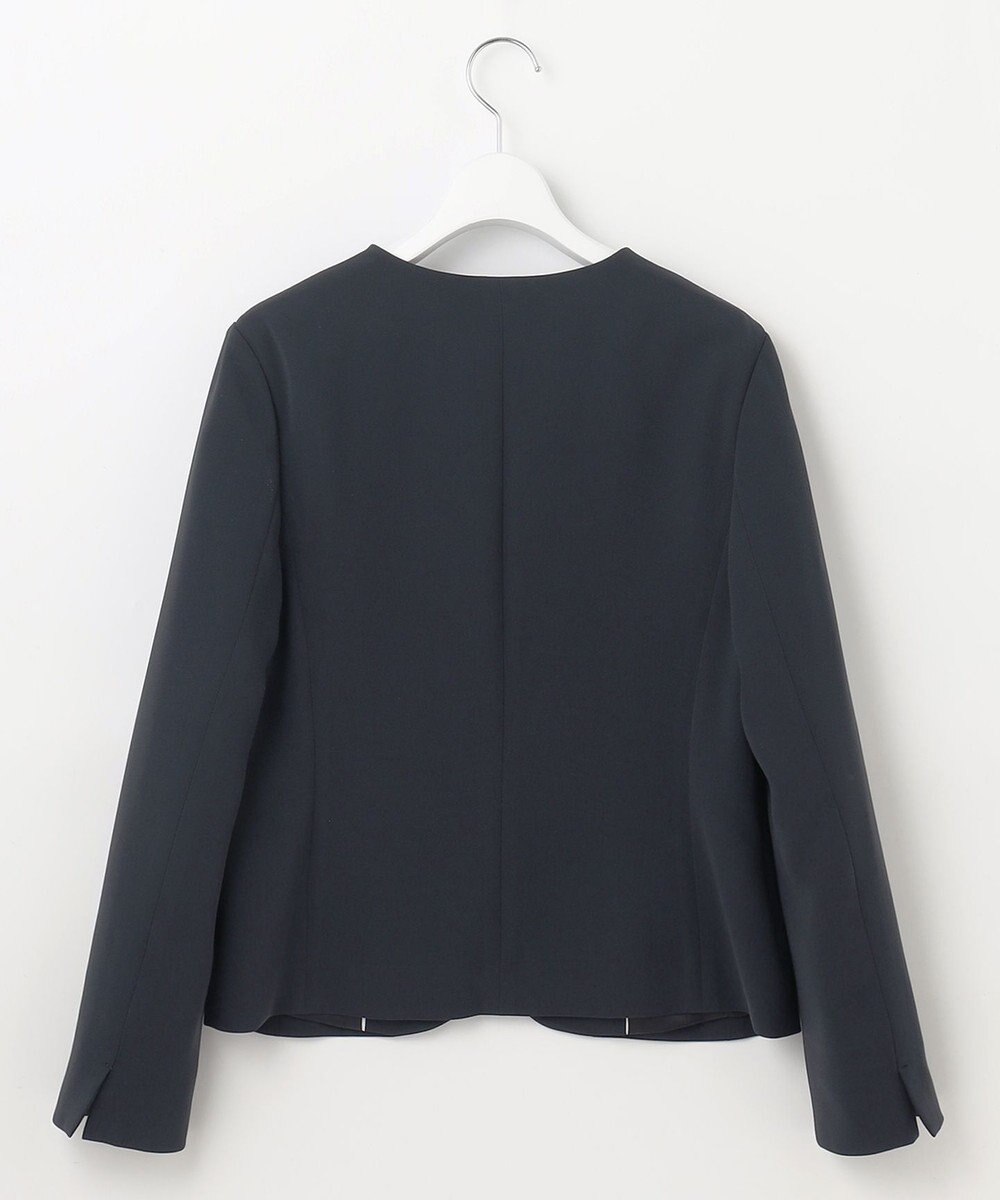 自由区 【セットアップ対応・洗える】トリアセダブルクロスノーカラー ジャケット 