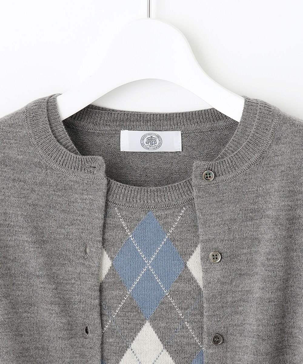 J.PRESS LADIES 【洗える】アーガイルツイン ニット 