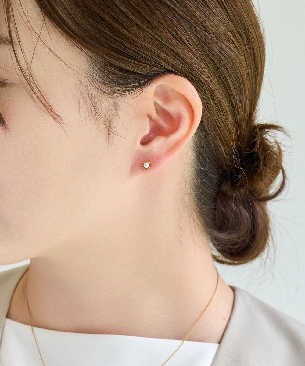 Phoebe 【金属アレルギー対応】プチメタルパールピアス/サージカルステンレス 