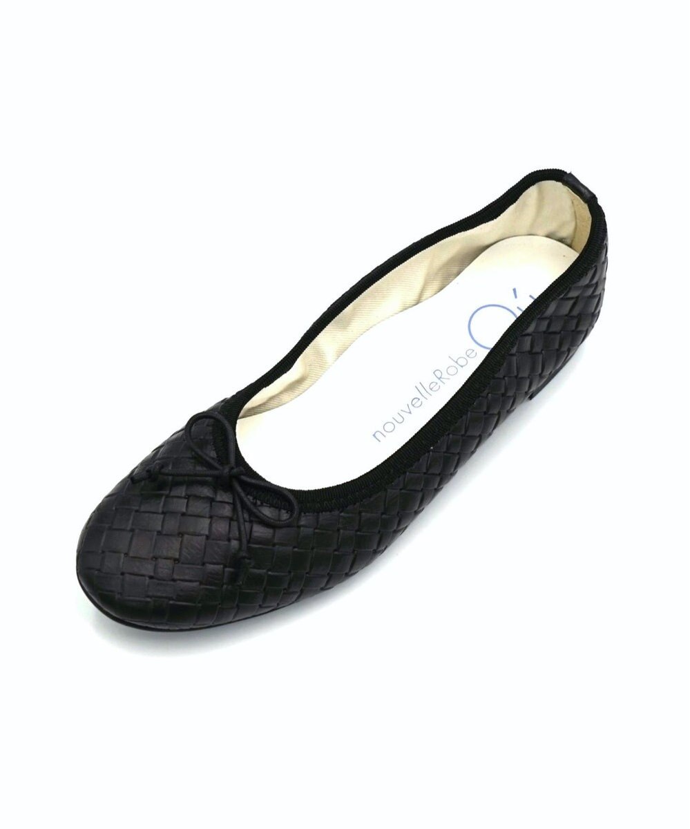 nouvelleRobe Oū サイズ追加【本革・高反発】Round ラウンドトゥ メッシュバレエシューズ 