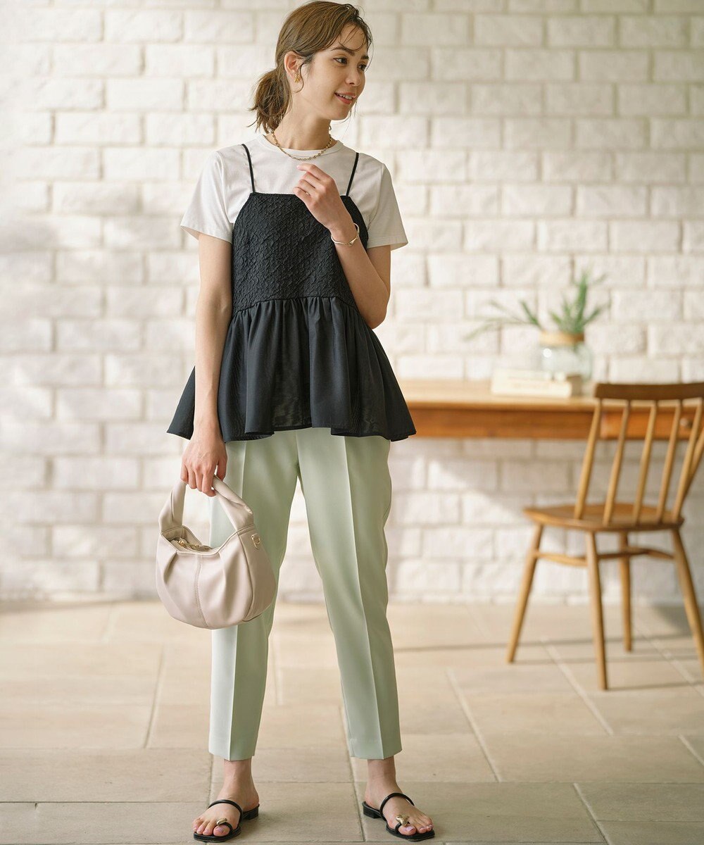 組曲 【WEB限定】レリーフジャガードキャミツインセット 