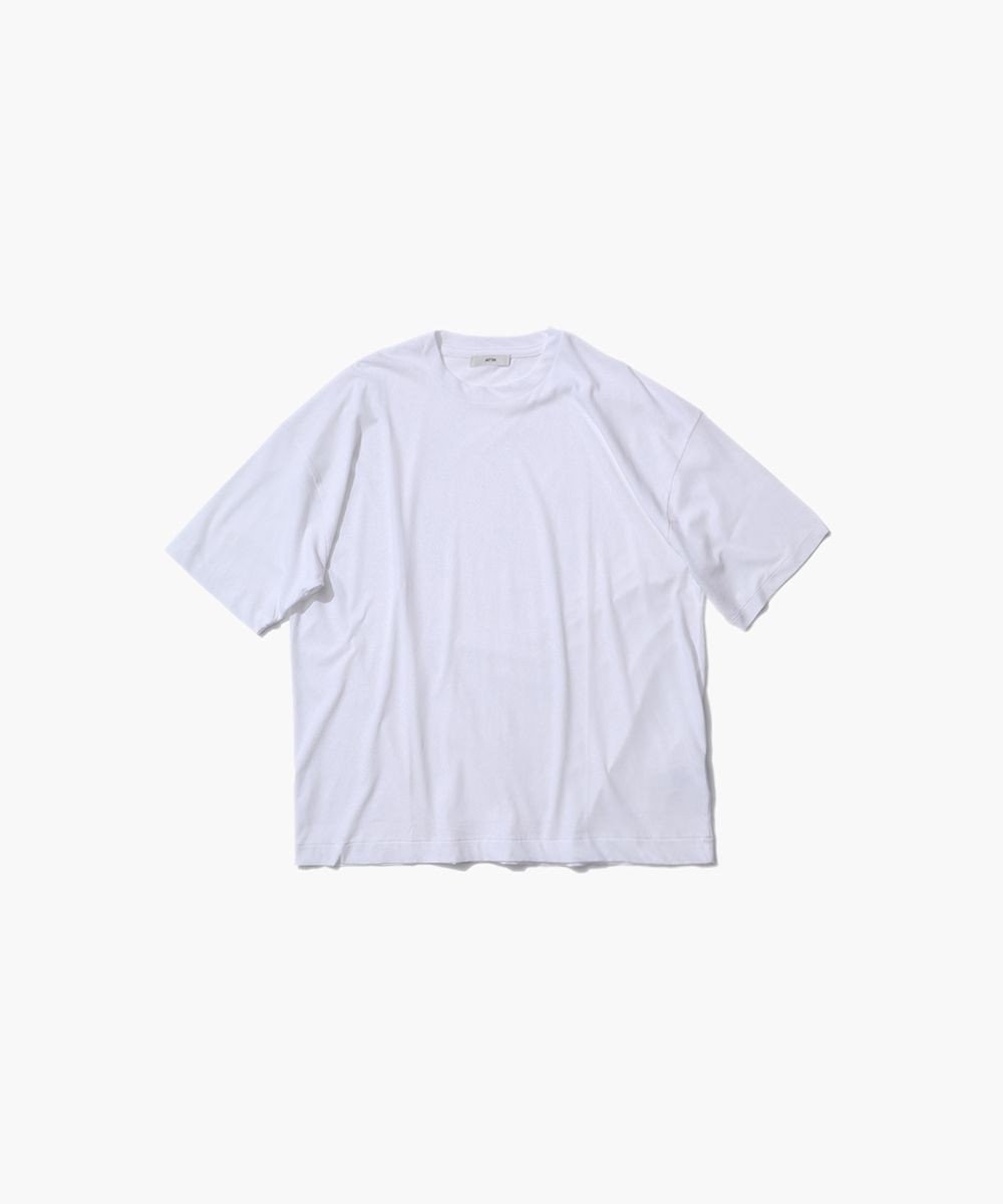 ATON 60/- FRESCA | オーバーサイズ S/S Tシャツ WHITE