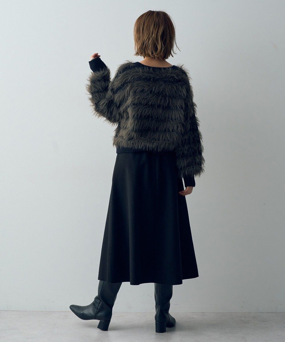 YECCA VECCA フェザーボーダーニット 