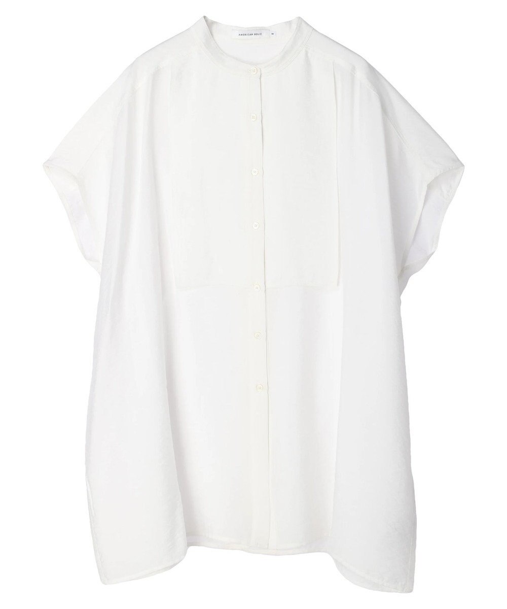 AMERICAN HOLIC ブザムフレンチスリーブバックオープンチュニック 