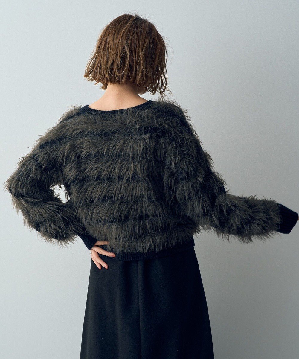 YECCA VECCA フェザーボーダーニット 