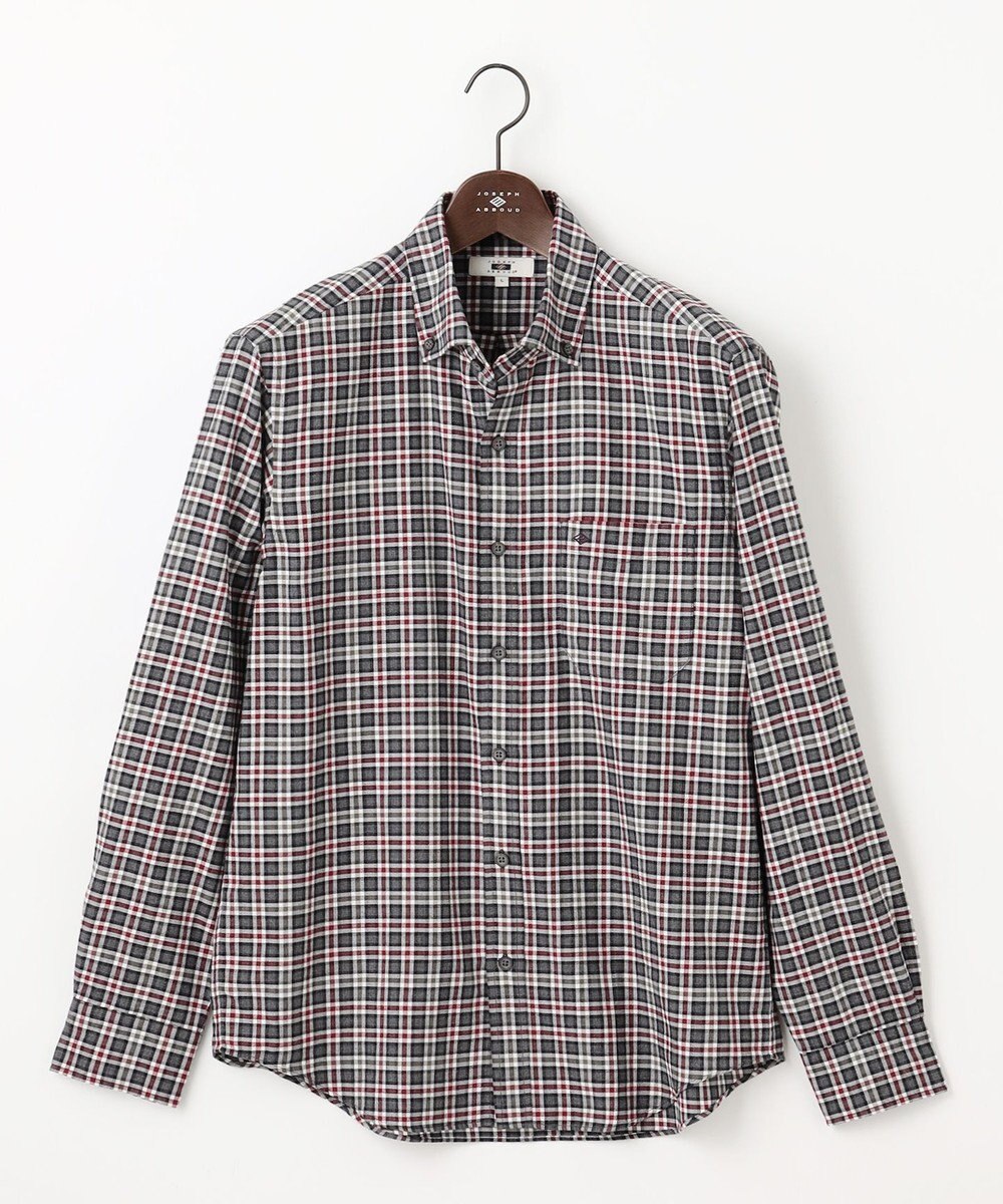 JOSEPH ABBOUD 【ネルシャツ/暖かい】ファインブラッシュド ネル チェック シャツ 