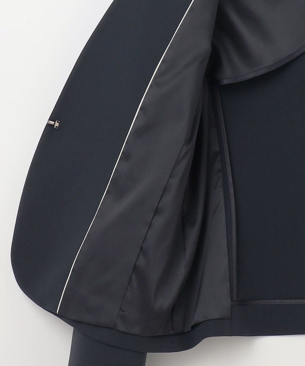 自由区 【セットアップ対応・洗える】トリアセダブルクロスノーカラー ジャケット 