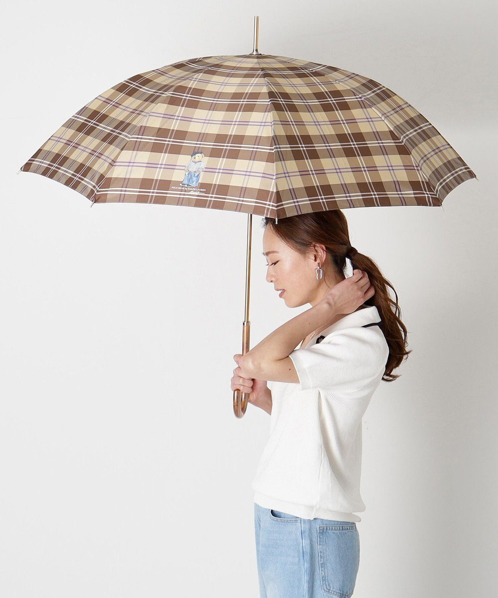 MOONBAT 【雨傘】POLO RALPH LAUREN（ポロ ラルフローレン）チェック ポロベア ワンポイント 長傘 