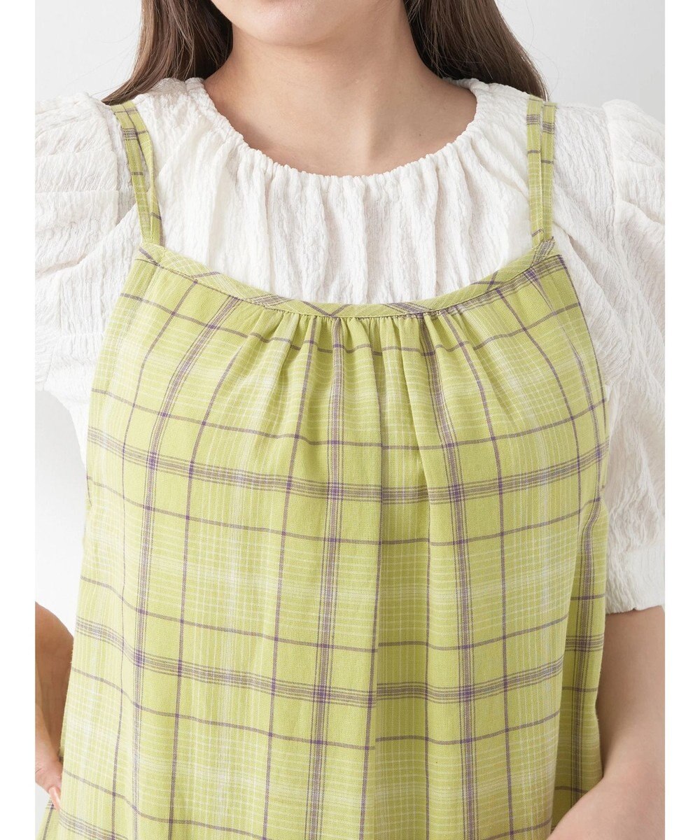 earth music&ecology マドラスチェックキャミワンピース 