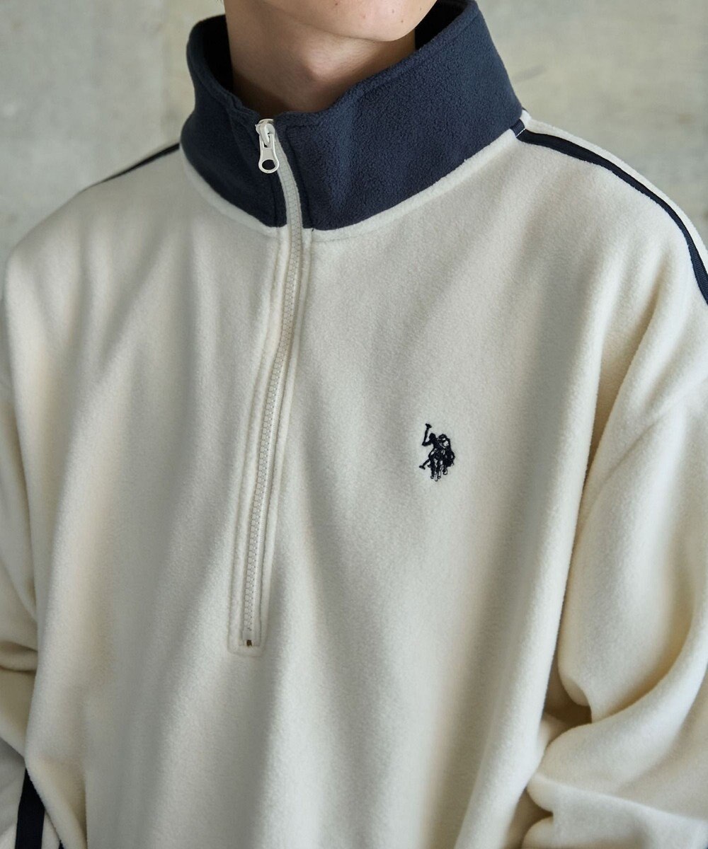 WEGO 【ユニセックス着用ITEM】USPOLOフリースハーフジッププルオーバー 