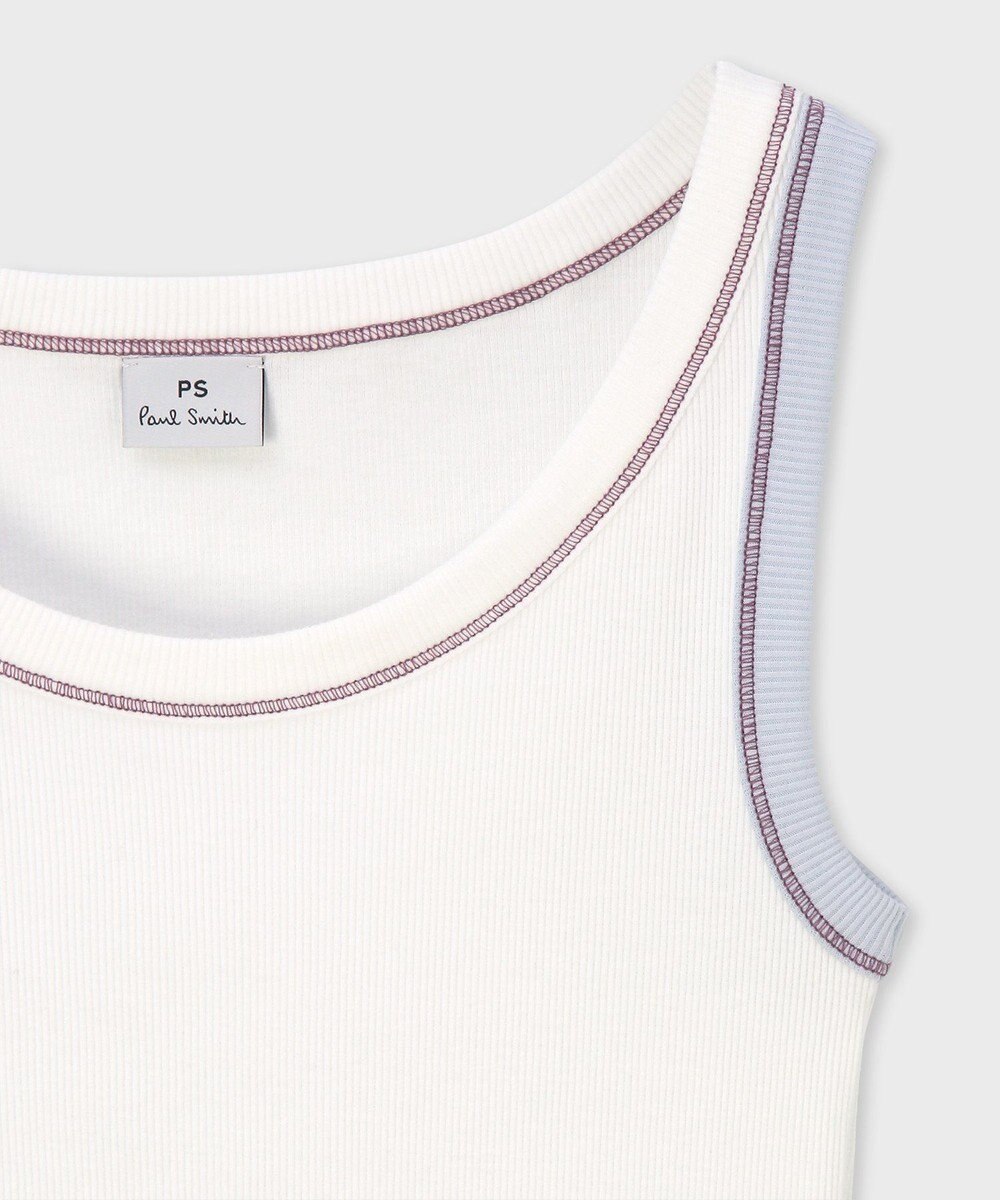 Paul Smith 【洗える】カラーステッチ リブ ノースリーブ 