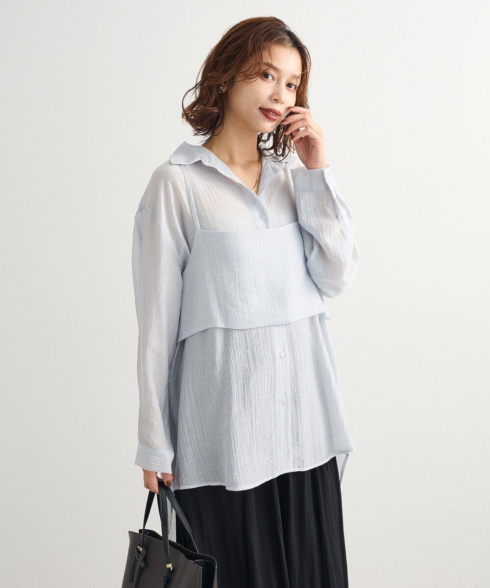 Green Parks ＳＥＴ２点シアーシャツ＋ビスチェ 