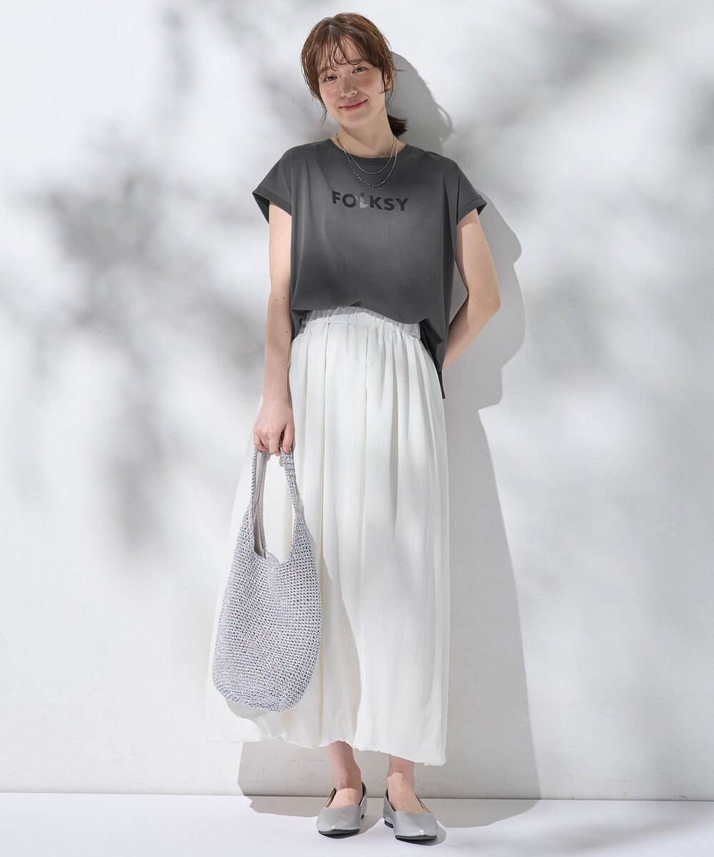 ANY グリッタープリントロゴＴシャツ 