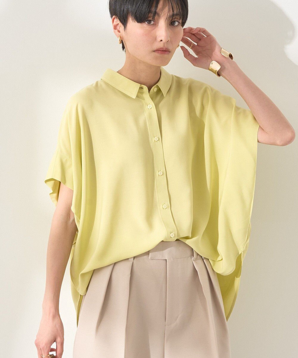 AMERICAN HOLIC 【接触冷感】タックフレンチスリーブシャツ 