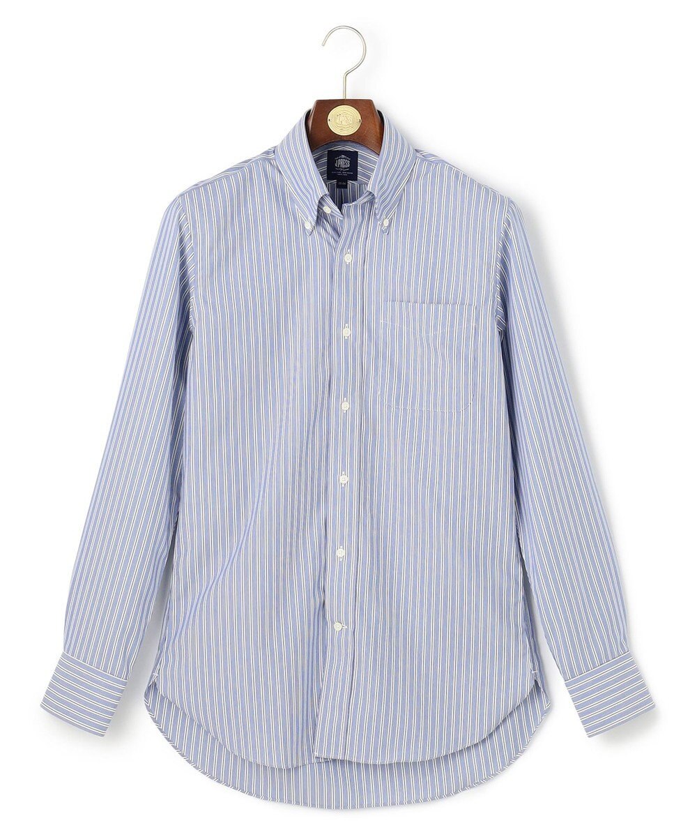J.PRESS MEN 【PREMIUM PLEATS / 形態安定】イングリッシュストライプ ドレスシャツ / B.D. 