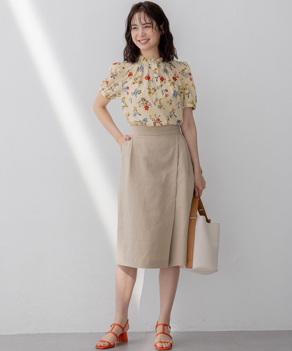 組曲 S フラワープリント ブラウス 