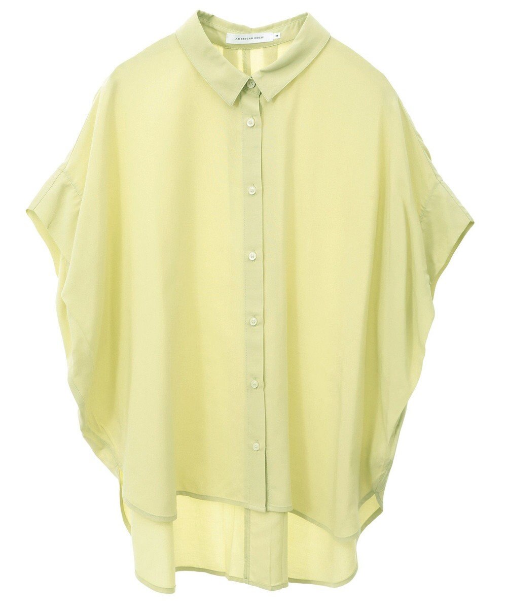 AMERICAN HOLIC 【接触冷感】タックフレンチスリーブシャツ 