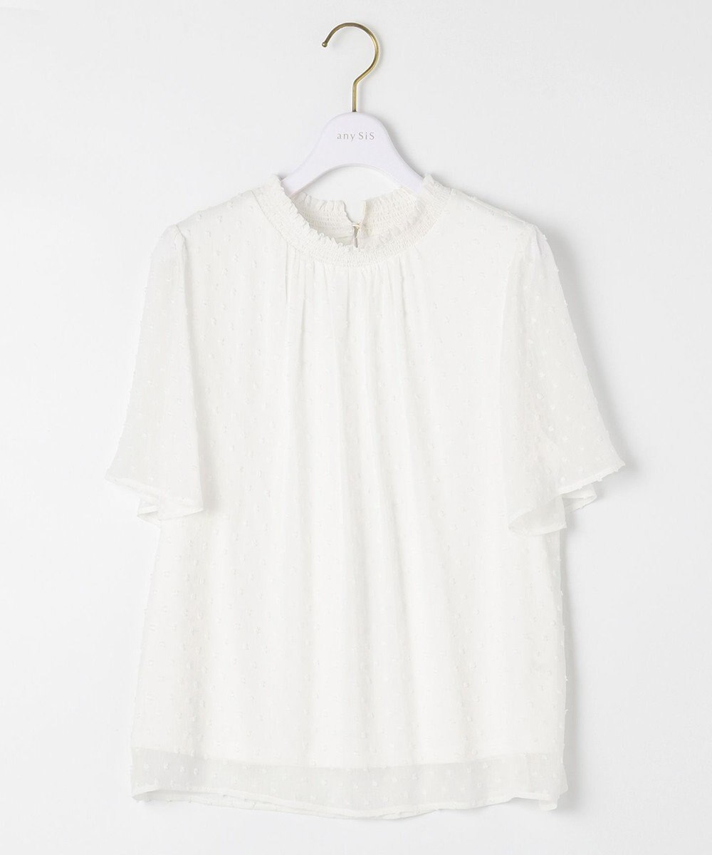 ANY SIS L 【美人百花6月号掲載】カットドビー ブラウス 