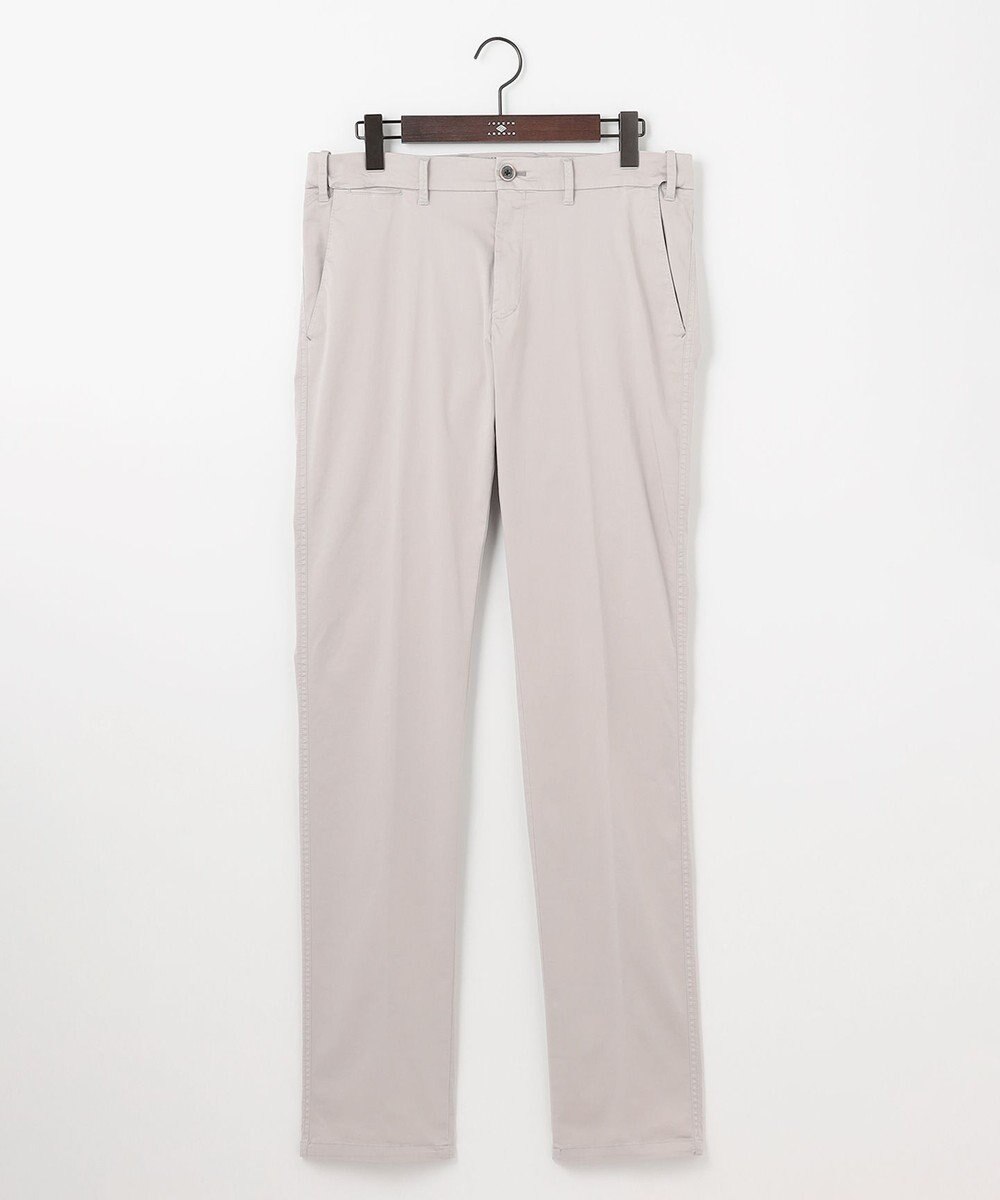 JOSEPH ABBOUD 【イタリア素材/ウエストも伸びる】ハイパワーサテンストレッチパンツ 