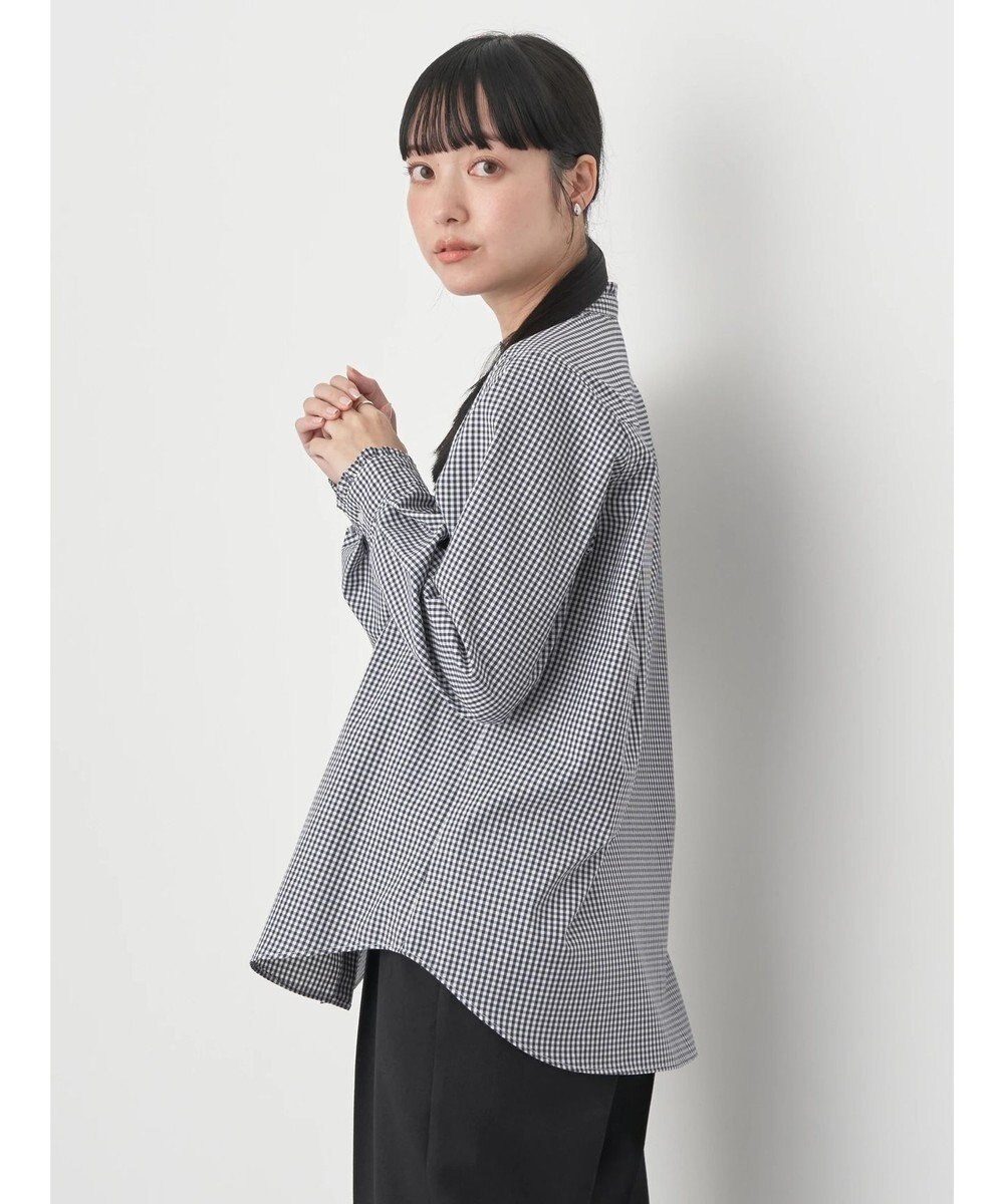 earth music&ecology スタンドフリルシャツ 